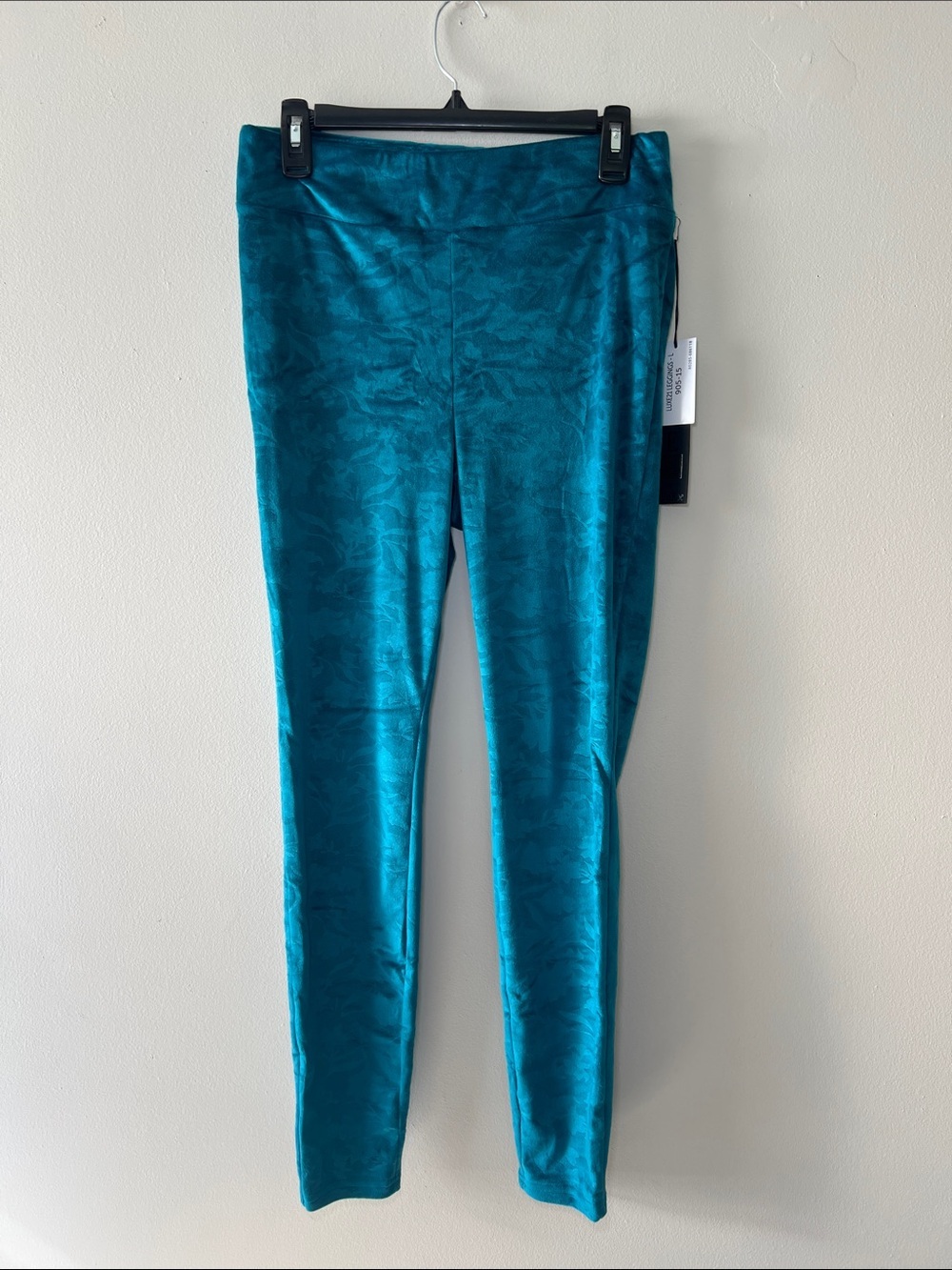 LuLaRoe Teal Velvet-Look Leggings